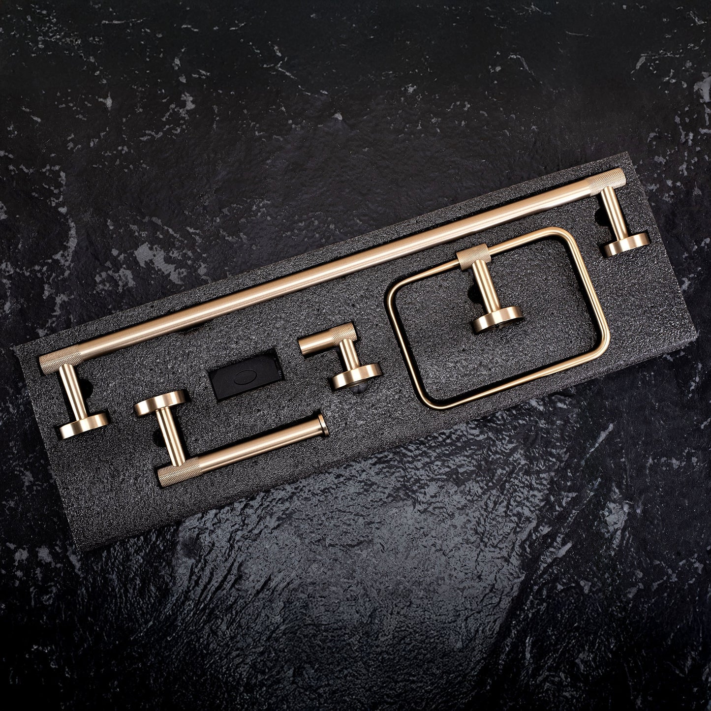 Set Accesorii Pentru Baie Grid Brush Gold 4 Piese  7