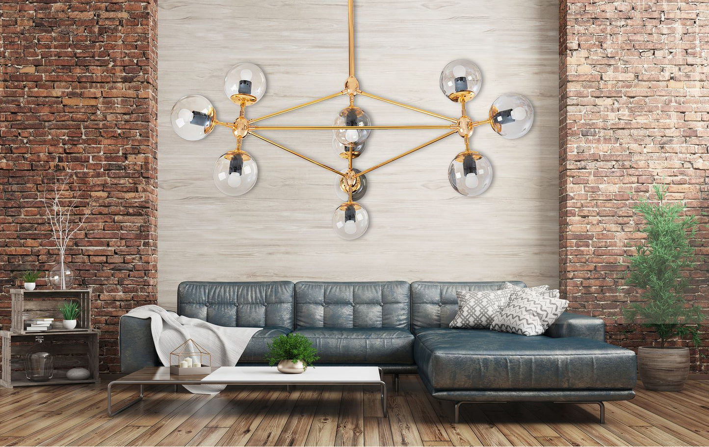 LAMPA DE TAVAN SUSPENDABILA INDUSTRIAL Auriu APP266-10C  3