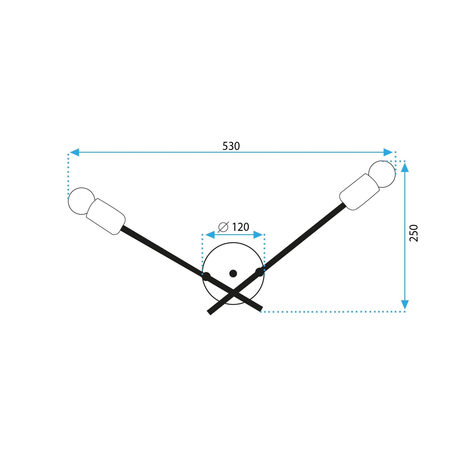 Lampa De Perete APP1119-2W Black  6