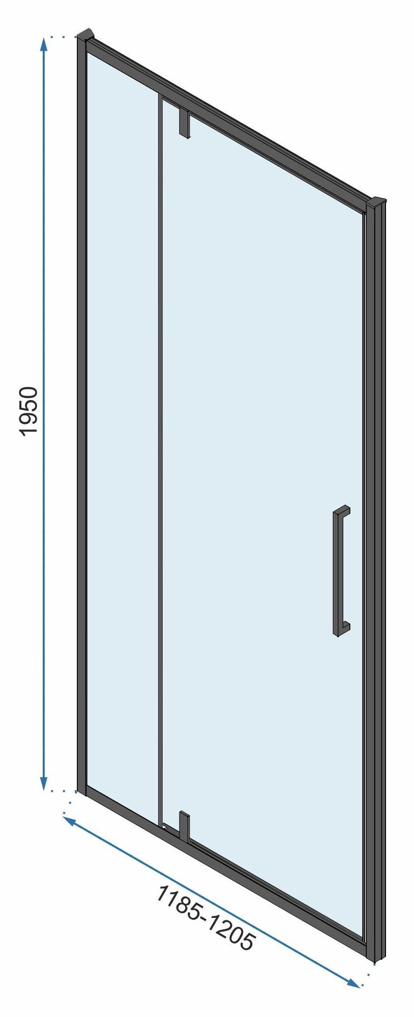 Cabina de dus De colt Rapid Swing Usa:90 x Perete:80 7