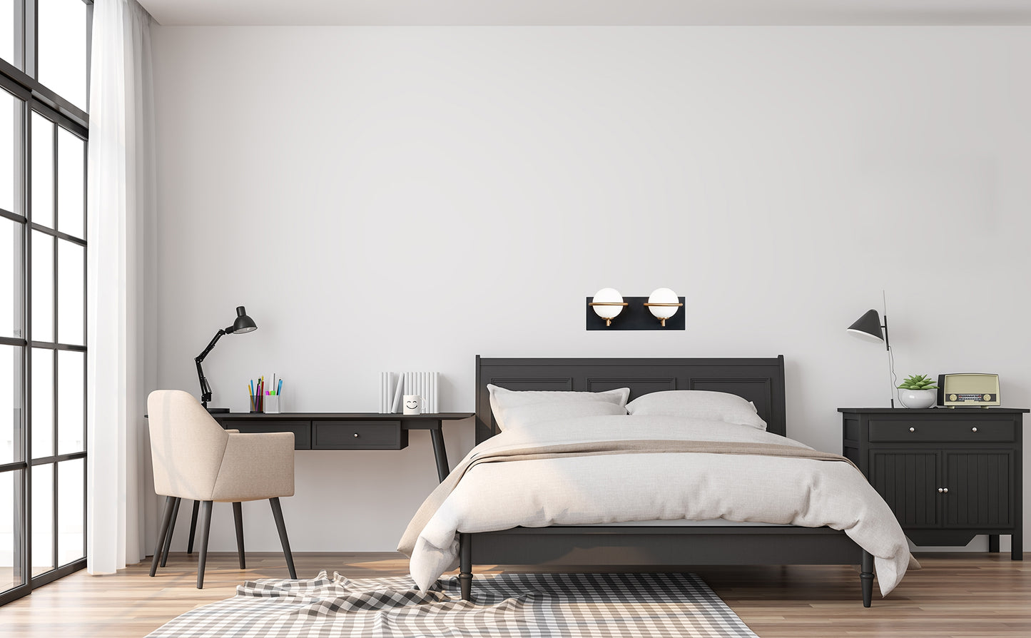 Lampa De Perete APP1221-2W Black  5