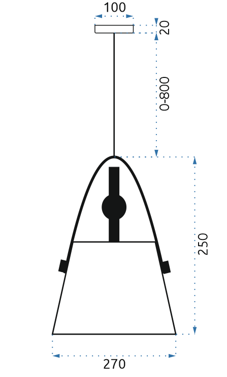 Lampa DE TAVAN BUFFO negru  10