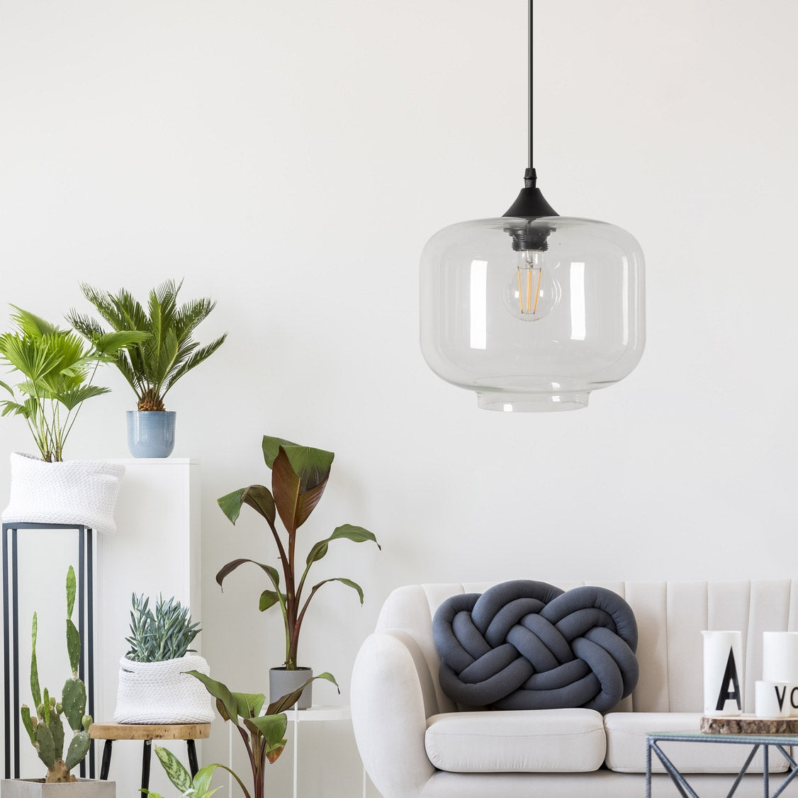 Lampa De Tavan Suspendabila Din Sticla APP312-1CP Loft  4