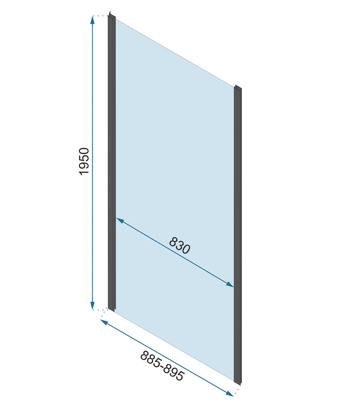 Cabina dus REA Rapid Slide Chrome Usa: 140 Perete: 100 14