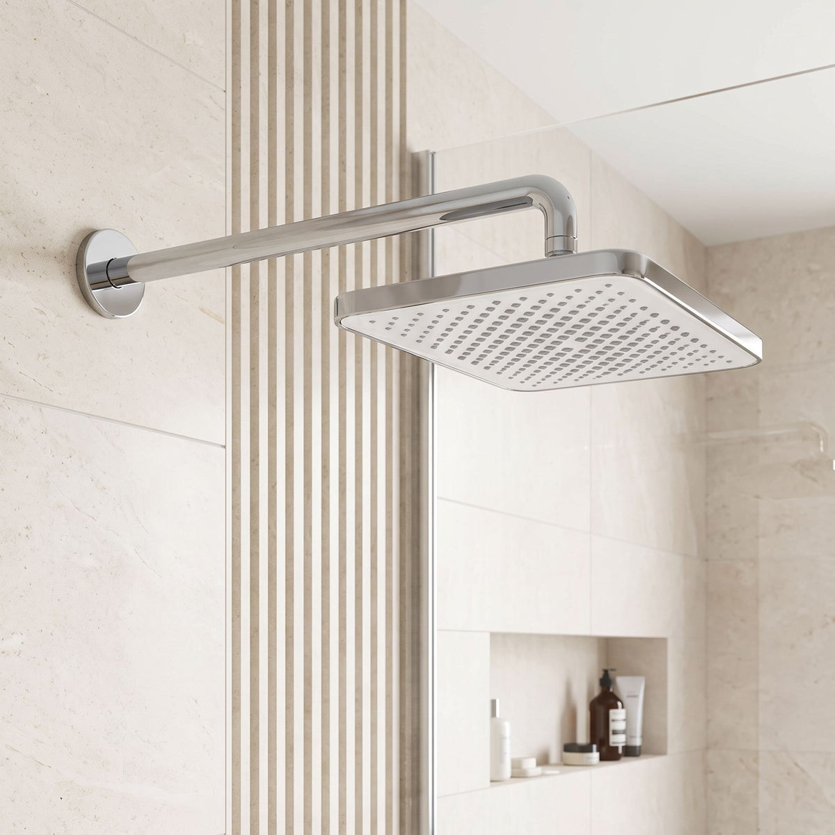 Pălărie De Duș Dreptunghiulară REA JS-032 Chrome 6