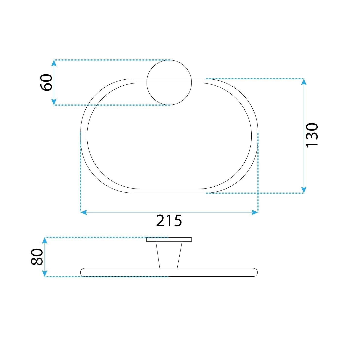 Ванная Вешалка Ring 16101 Aristo Никель Матовый  5