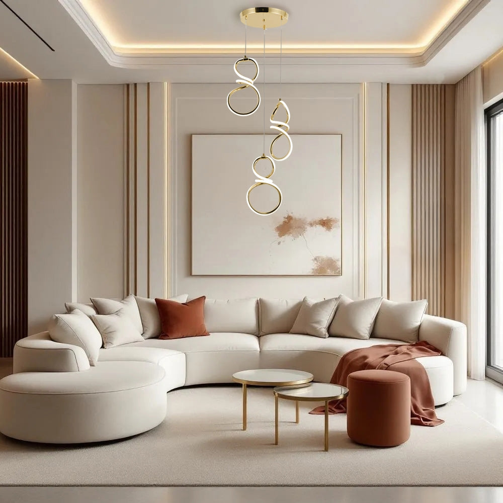 Lampă Suspendată Led G073-3cpr Gold  8
