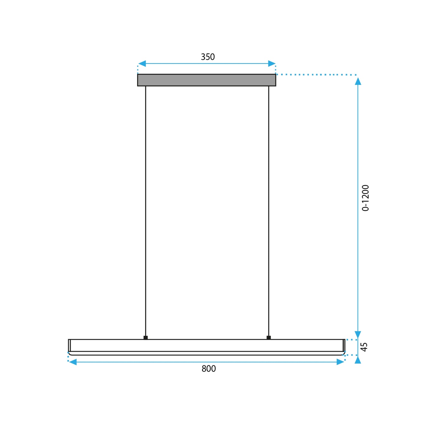 Lampa Led App1447-cp Black 80cm  10