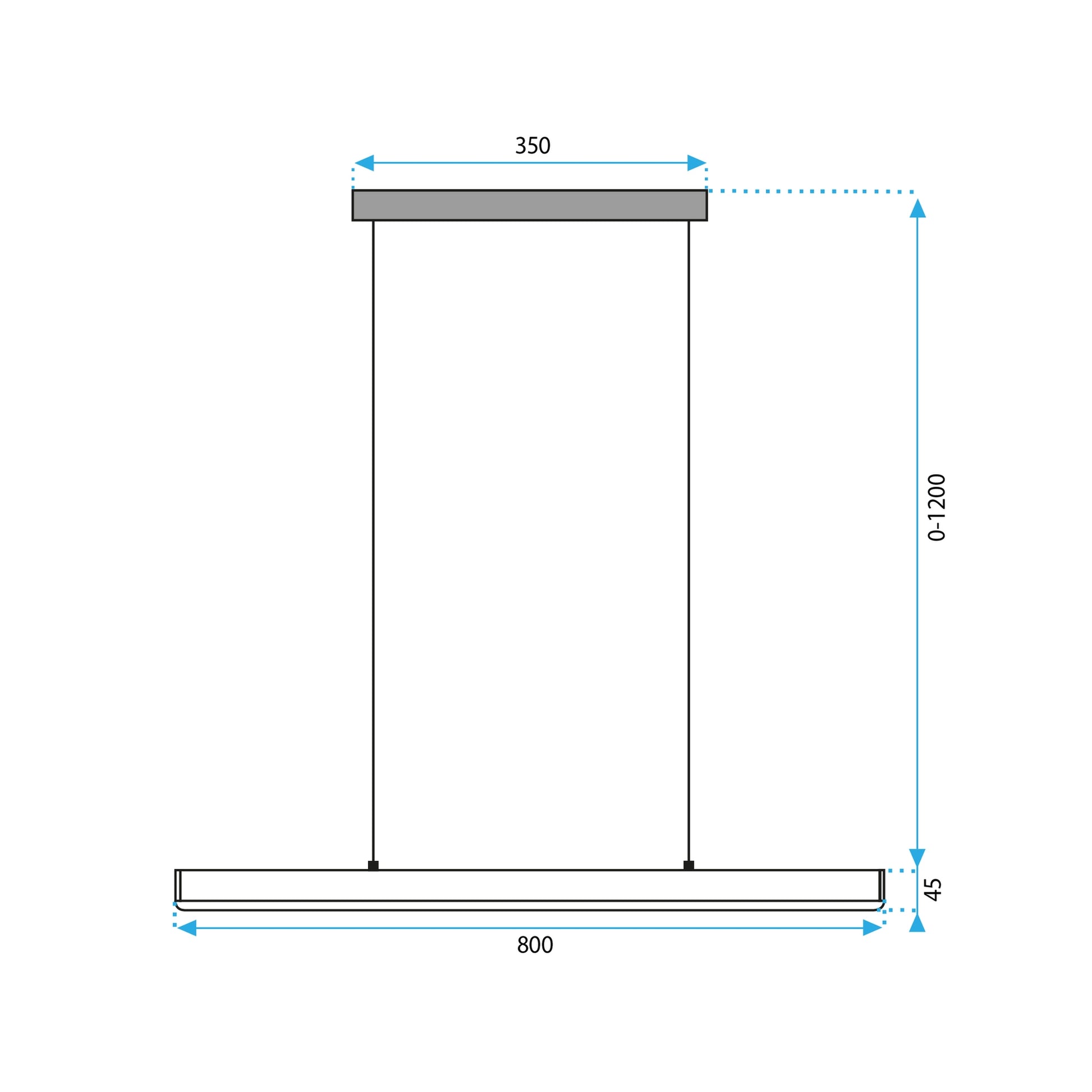 Lampa Led App1447-cp Black 80cm  10