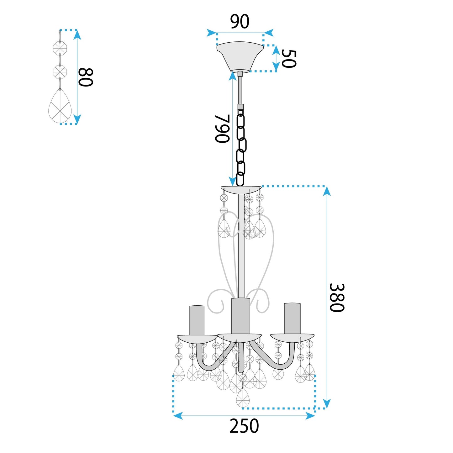 Lampă Suspendată Ebt013-3cp Black  5