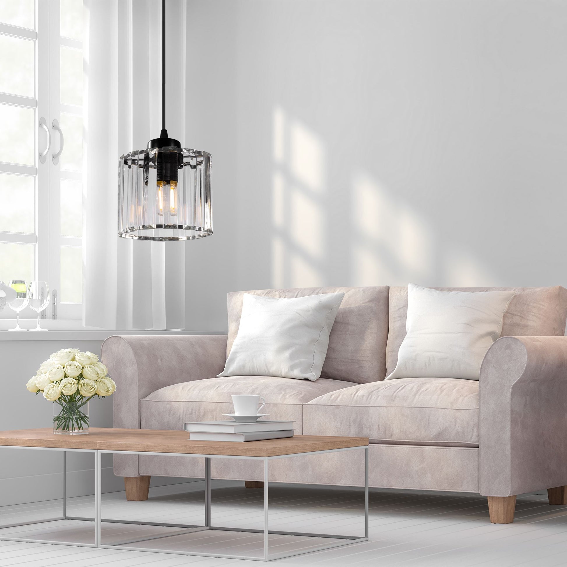 Lampă de tavan din cristal negru APP511-1CP  6