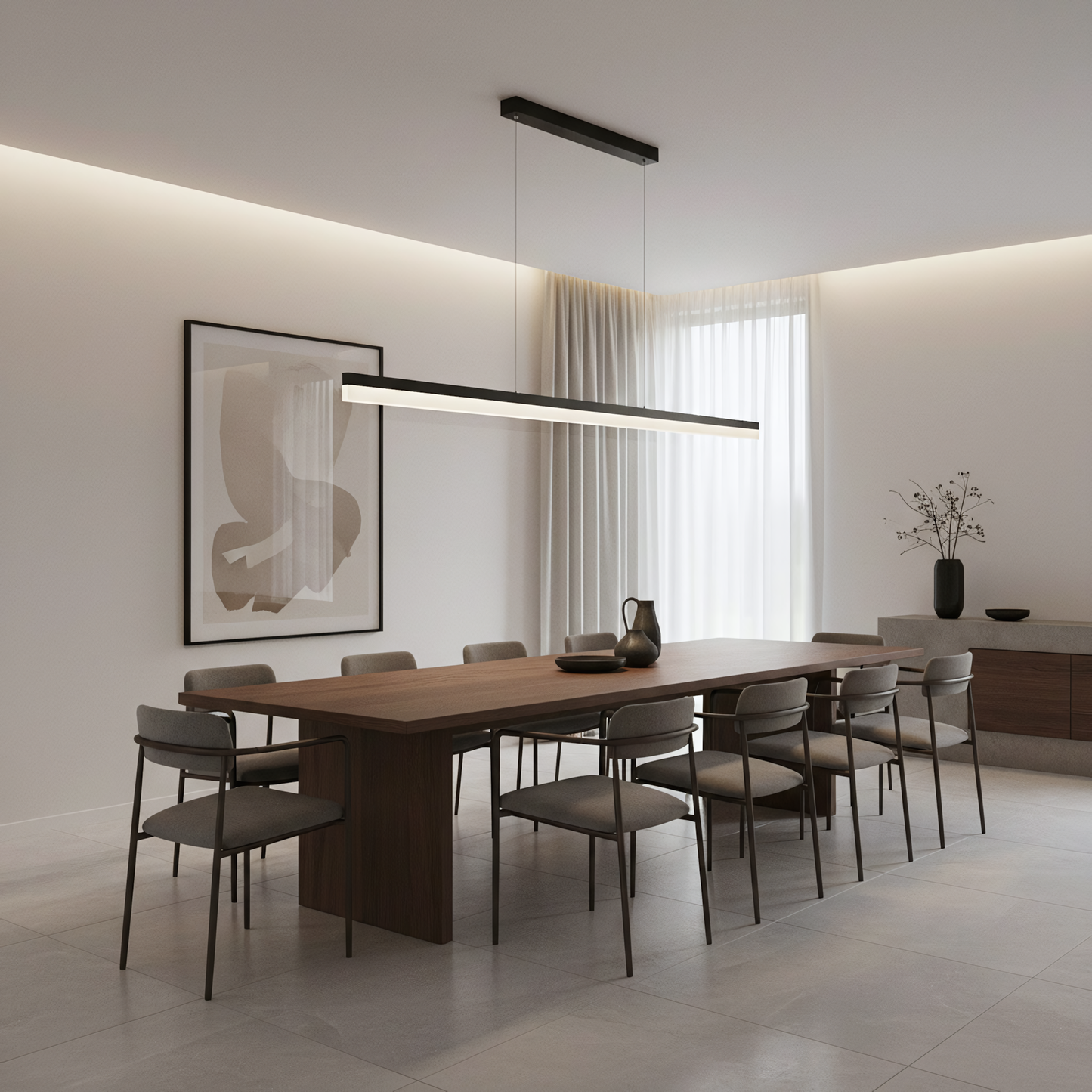 Lampă Suspendată Led App1695-cp 200 Cm Black  3