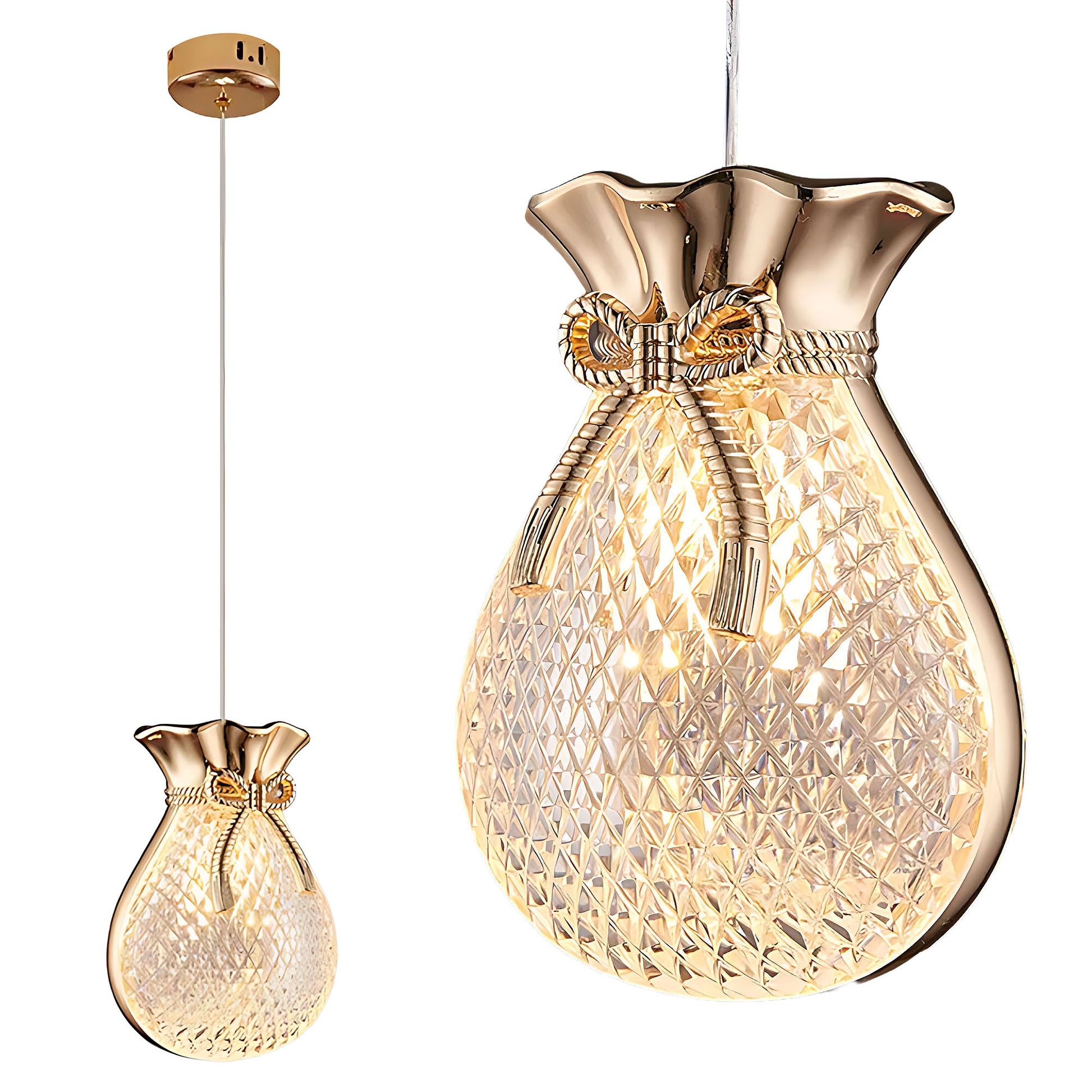Lampă Suspendată De Tavan Lhj107-1cp Light Rose Gold  1