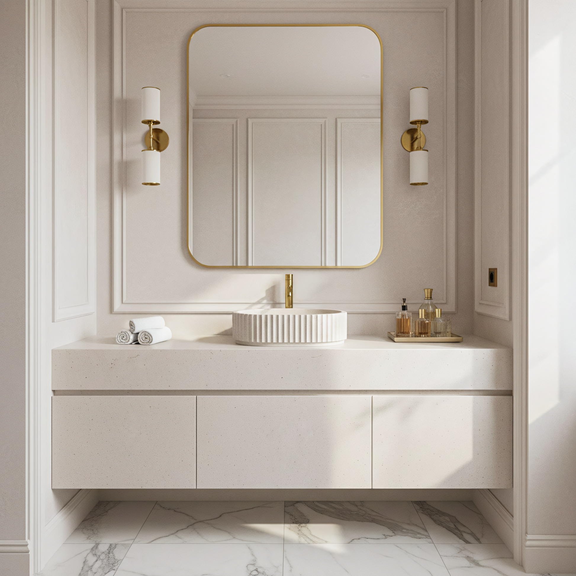 Lavoar pe blat Margaret Beige  6