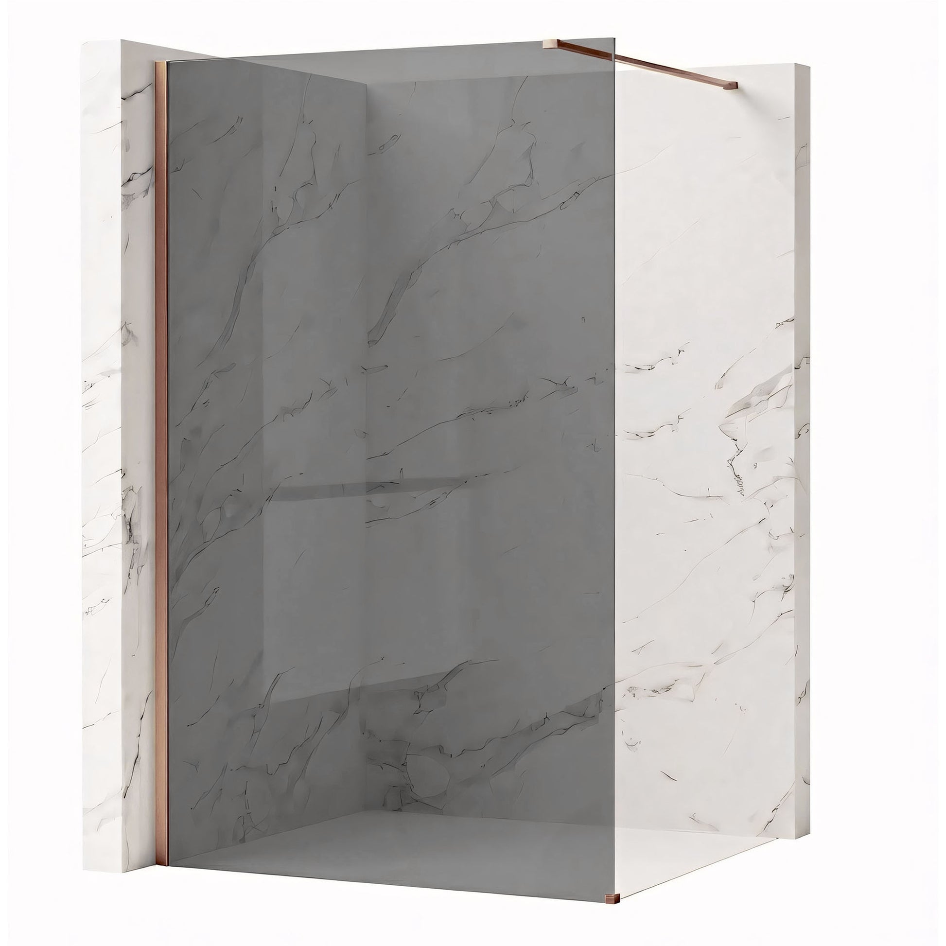 Paravan de dus Rea Flexi Grey / Brush Copper 80  1