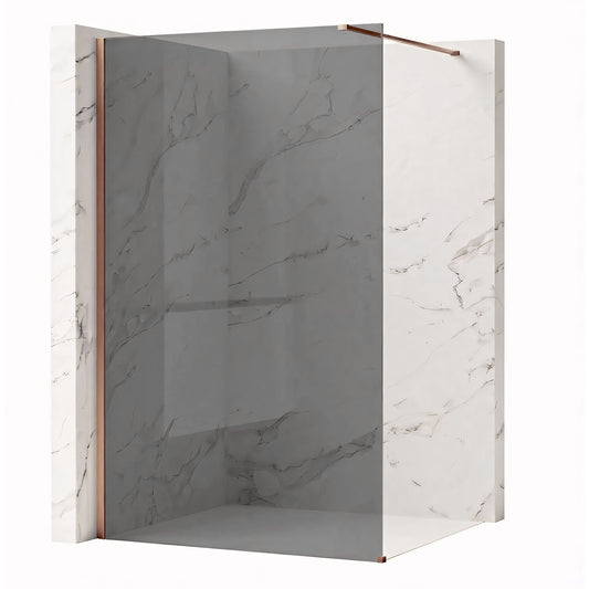 Paravan de dus Rea Flexi Grey / Brush Copper 80  1