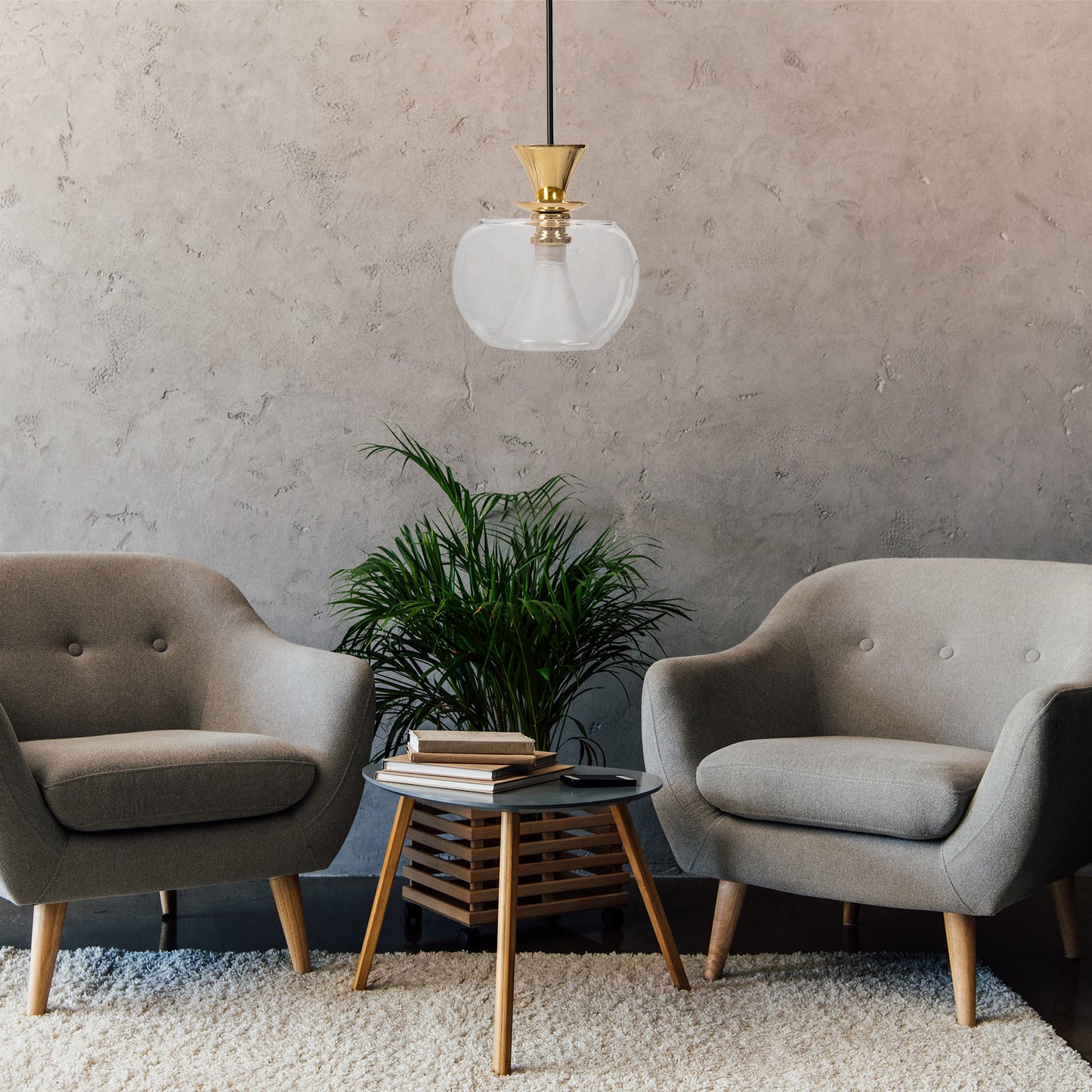 Lampa De Tavan Suspendabila Din Sticla Sfera Auriu APP902-1CP  5