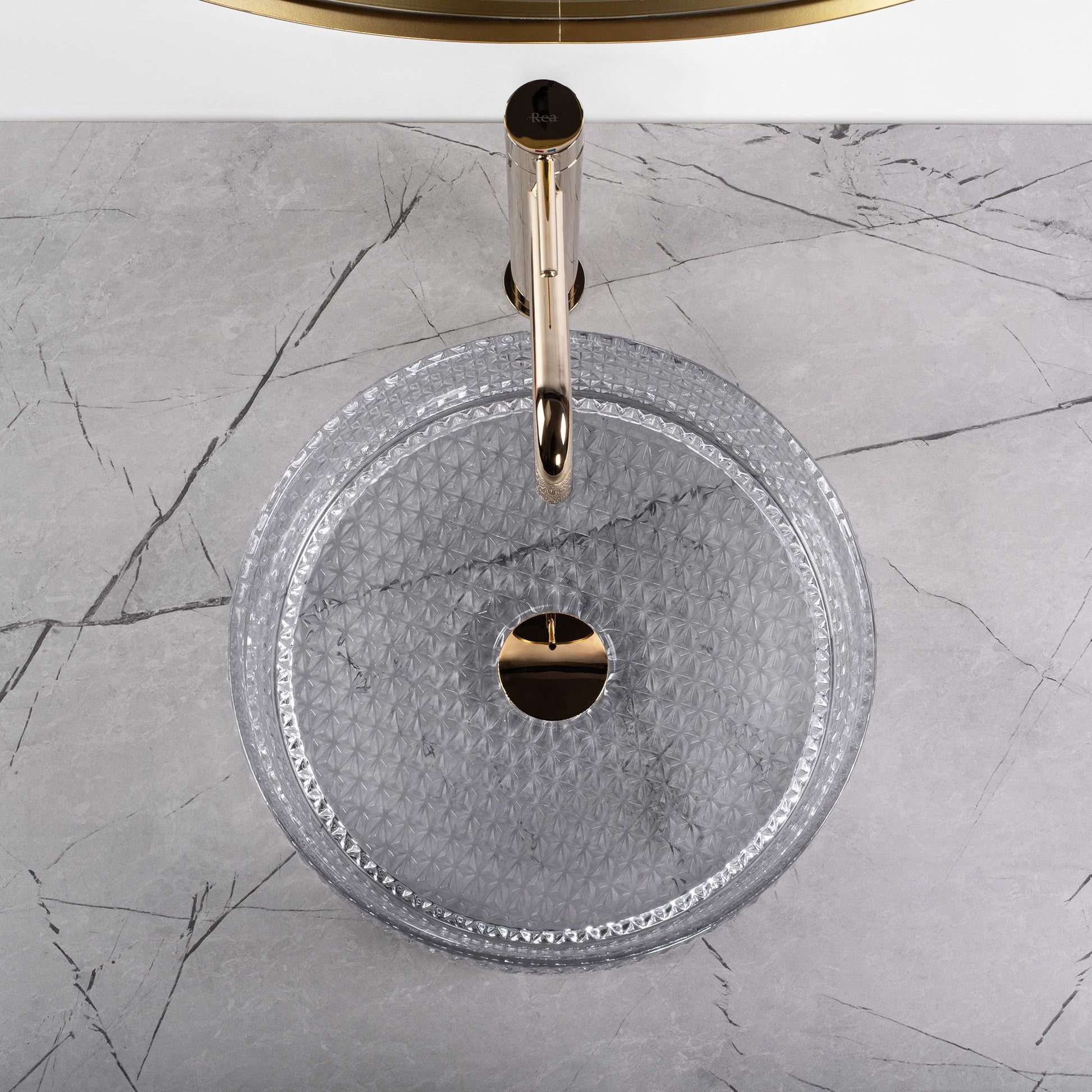 Lavoar pe blat Rea Cristal Light Grey 6