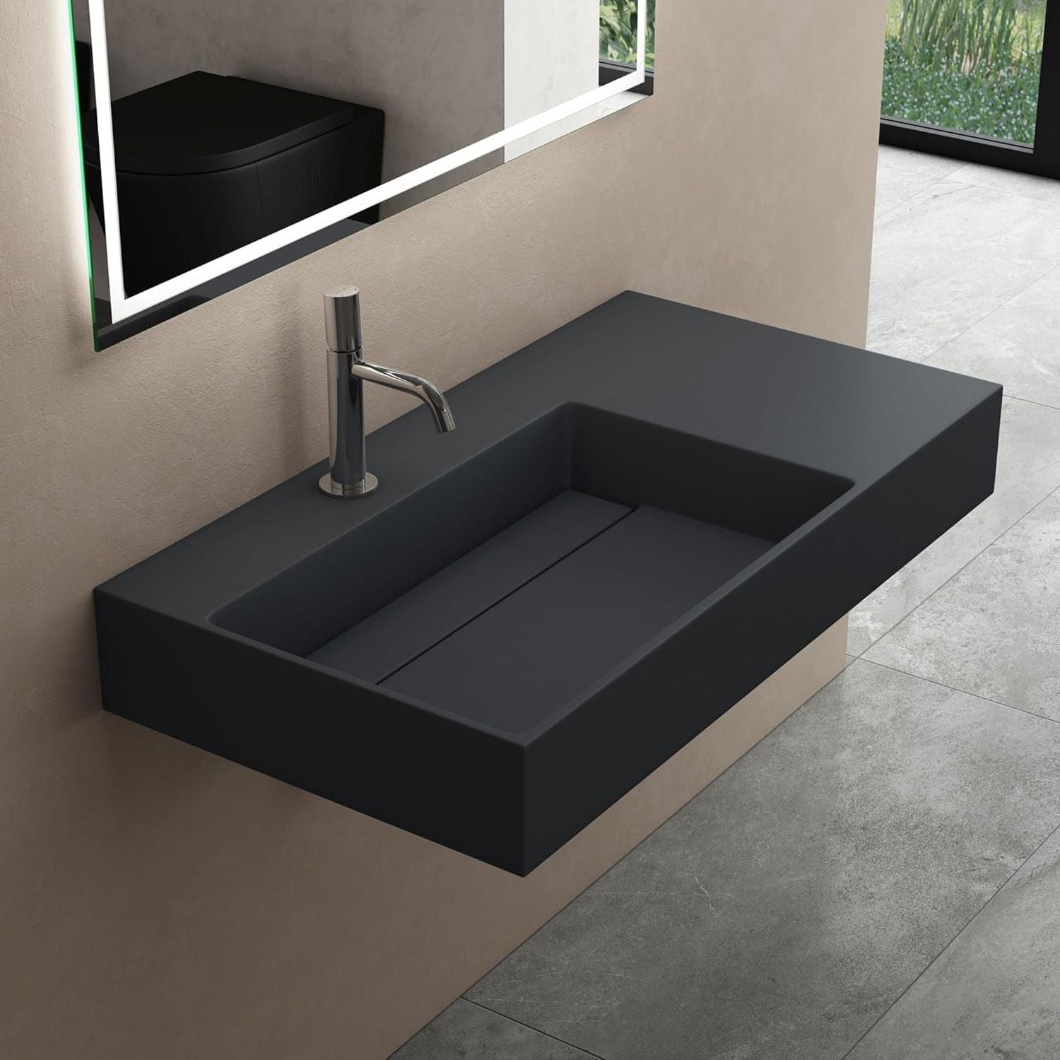 Lavoar pentru blat Archi 90 CM Grey MATT 2