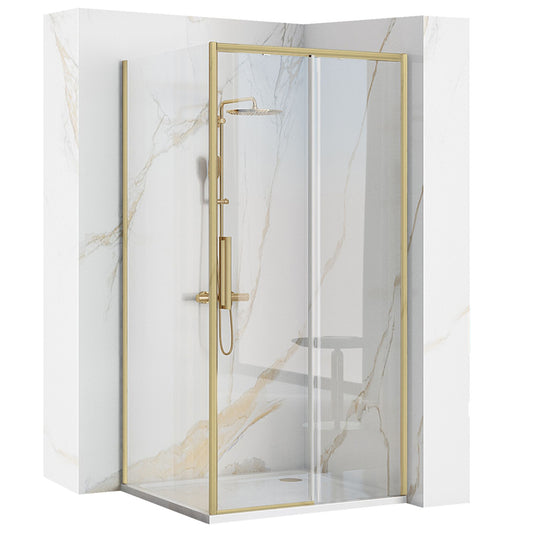 Cabina dus Rapid Slide Gold Brush Usa: 100 Perete: 100 1
