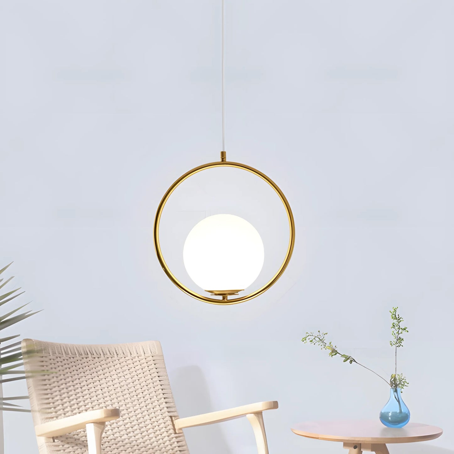Lampă De Tavan Suspendata Din Sticlă Aurie Alba G109-1w Gold  5