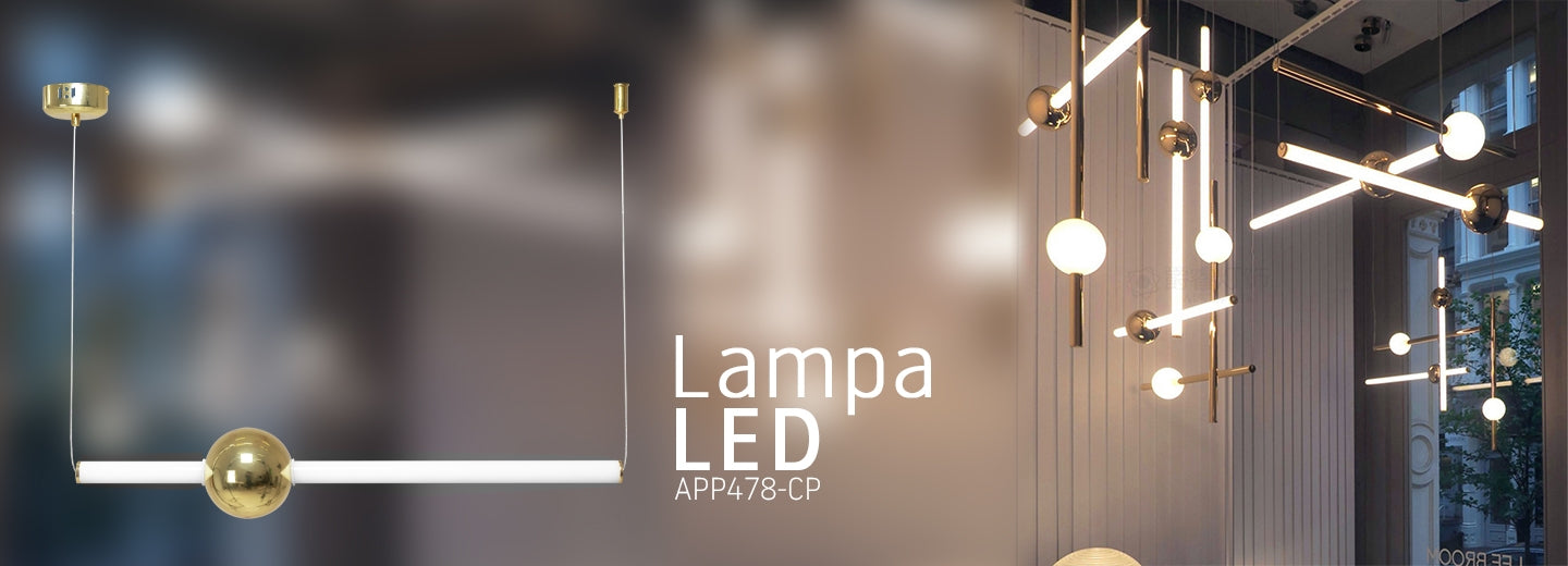 Lampă De Tavan Suspendată Cu Led-uri Auriu Alb App478-cp  8