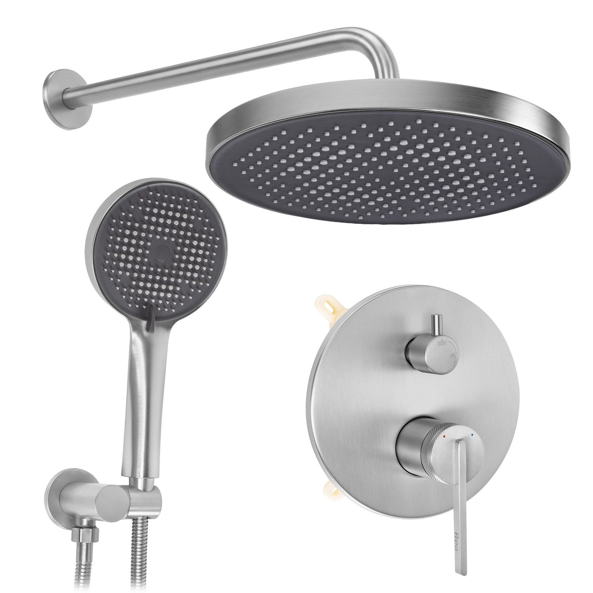Set De Dus Incastrat Rea Grace Brush Nickel + BOX 1