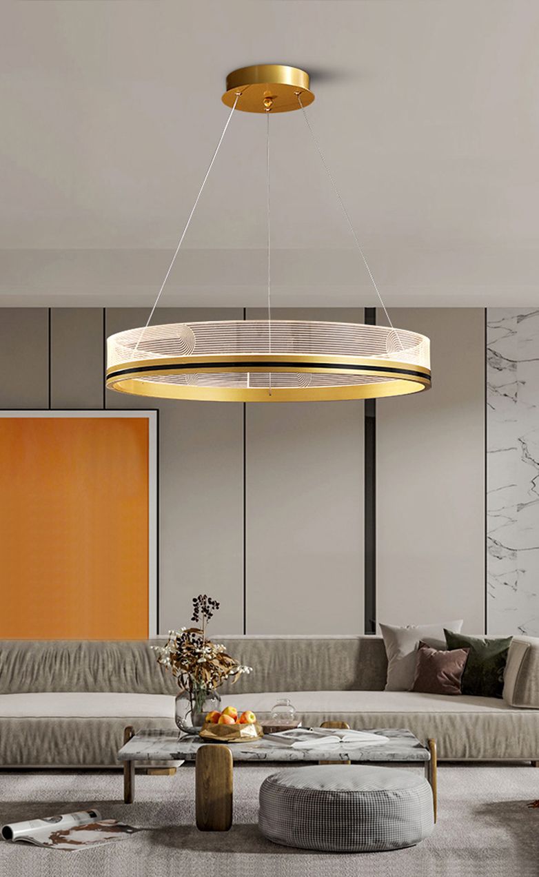 Lampă suspendată APP1190-CP Gold 60cm  12