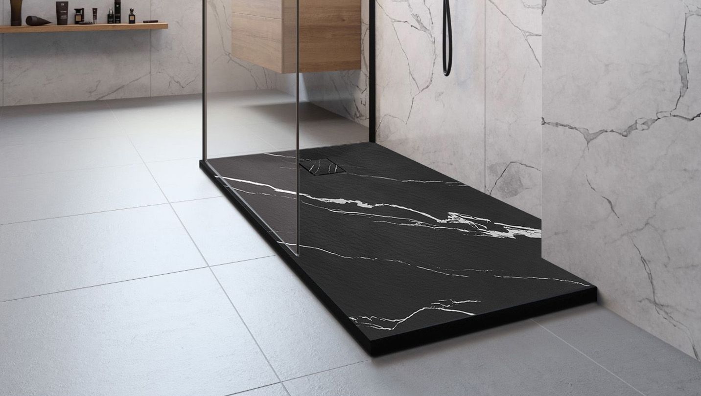 Cada de duș Magnum CARRARA BLACK 80x100  4