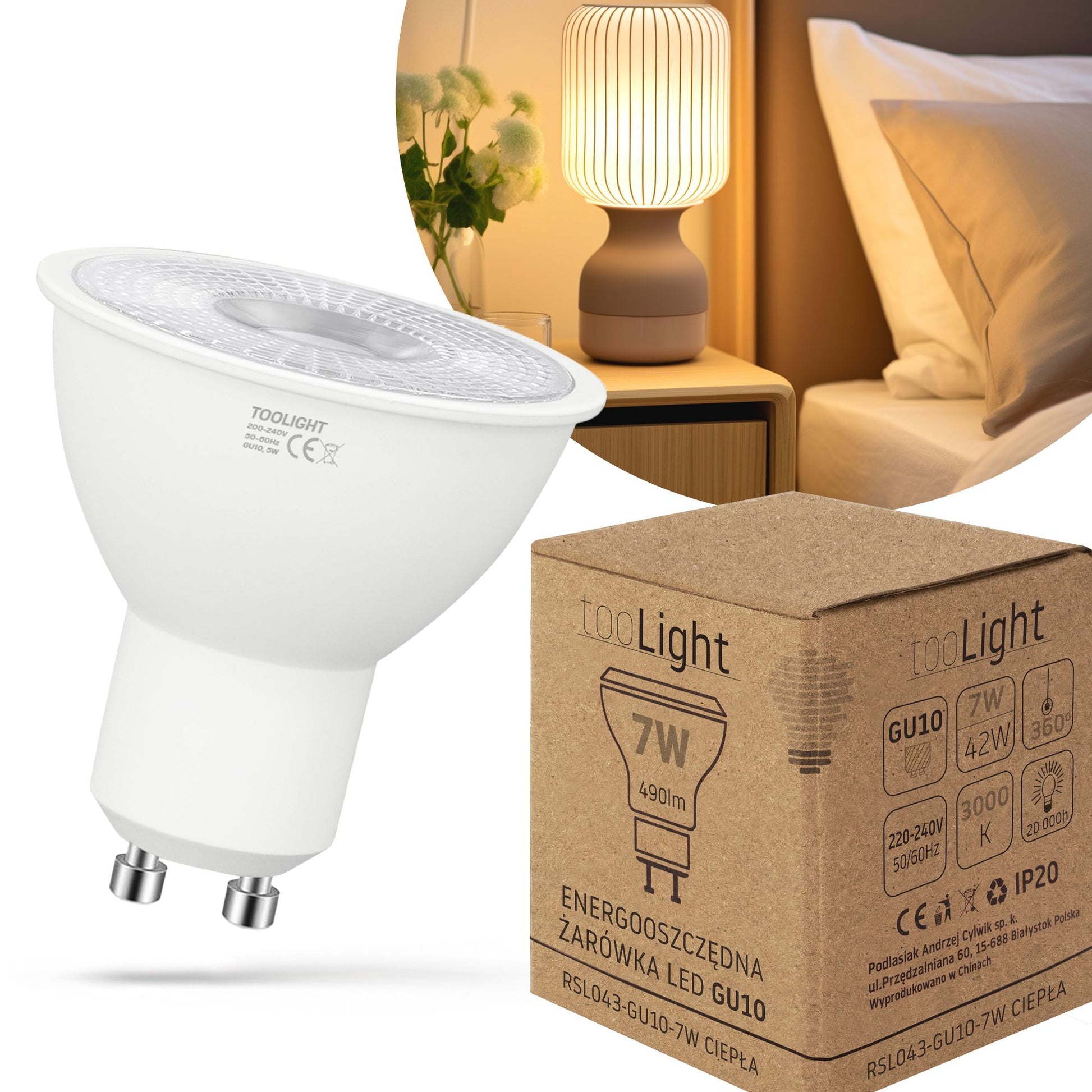 Bec cu LED RSL043 GU10 7W Warm  1