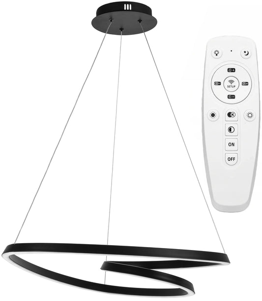 Lampă suspendată de tavan LED modern + telecomandă APP796-cp Negru  1