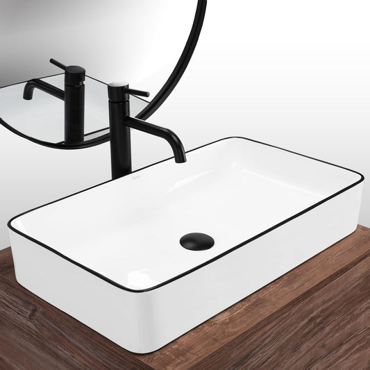 Lavoar pentru blat Rea Denis Black Edge 1