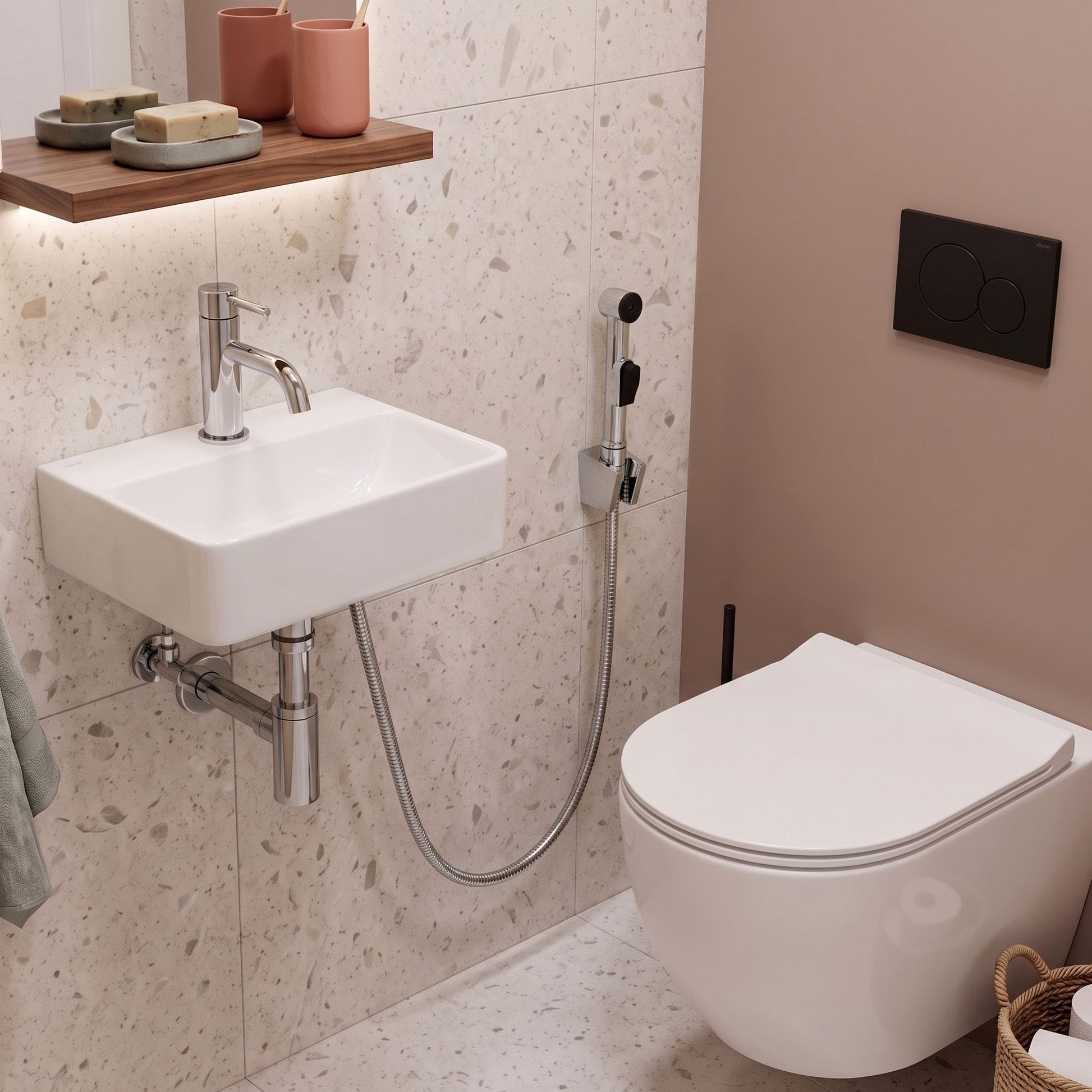 Baterie Lavoar Cu Bidetta Rea Lungo Chrome 10