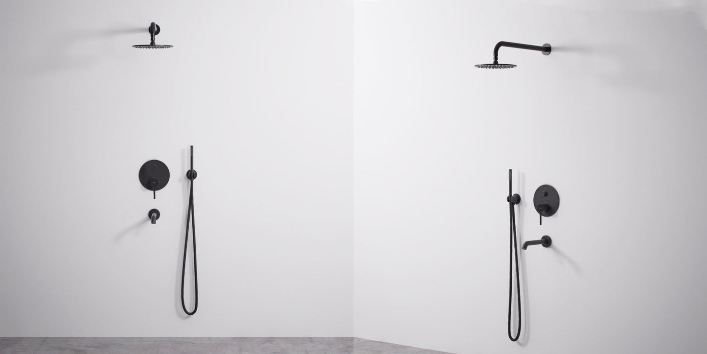Set de duș și cada incastrabil Rea Lungo Black black + BOX  8
