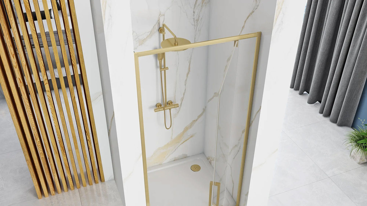 Ușă de duș Batanta REA Rapid Swing Brush Gold 100  5