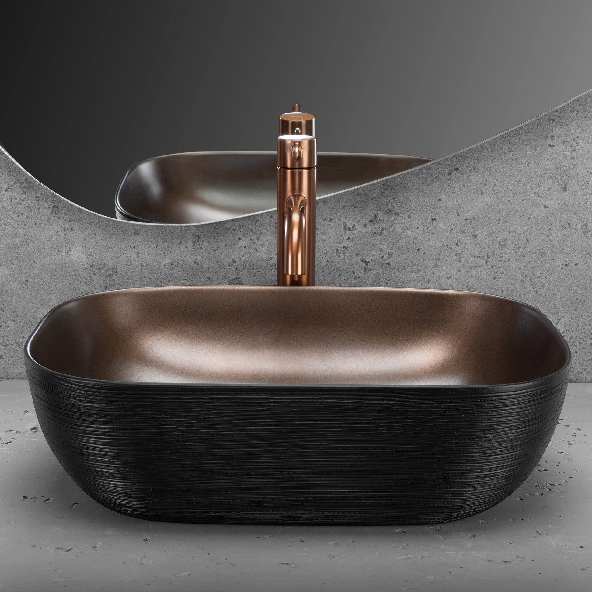 Lavoar Pe Blat Rea Belinda Copper Brush / Black  3