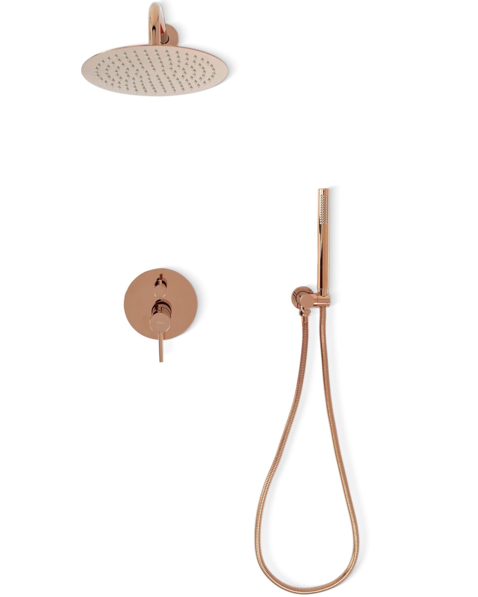 Set de duș incastrabil Rea Lungo Rose Gold auriu roz + BOX  4