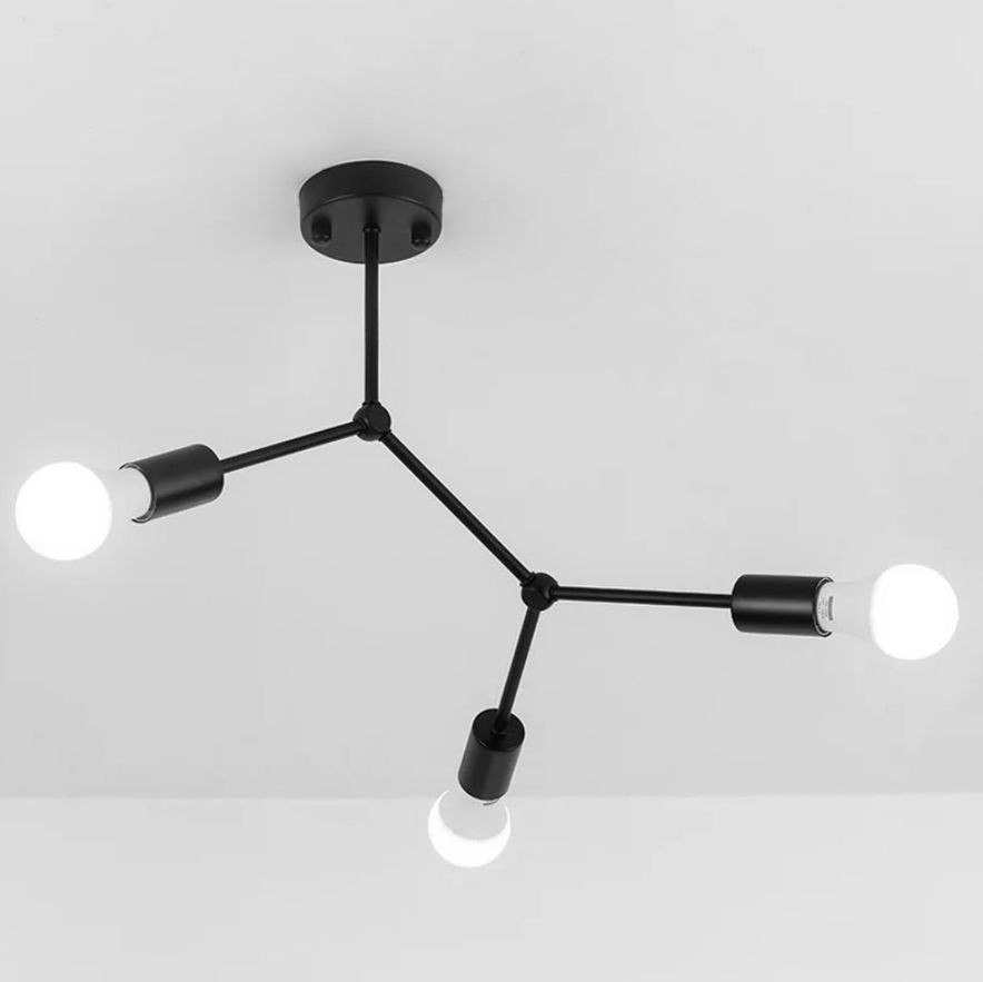 LAMPA PLAFON CLASICA NEAGRA METAL LOFT APP736-3C  2