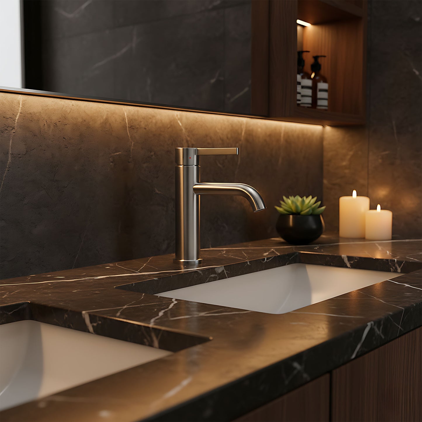 Baterie Pentru Baie Rea Foster Nickel Brush Low  11