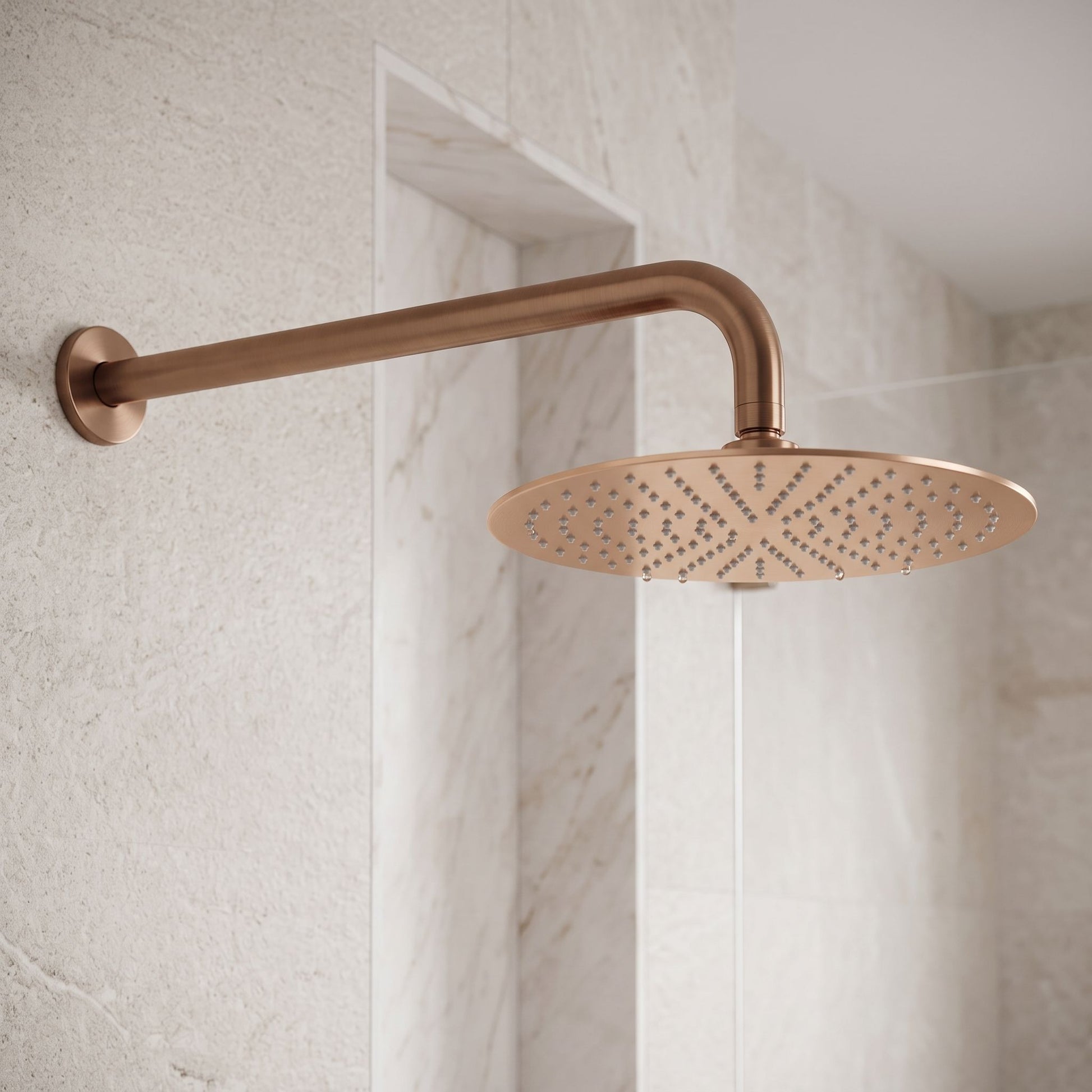 Braț Duș Rotund REA JS-9021 40cm Brush Copper 2