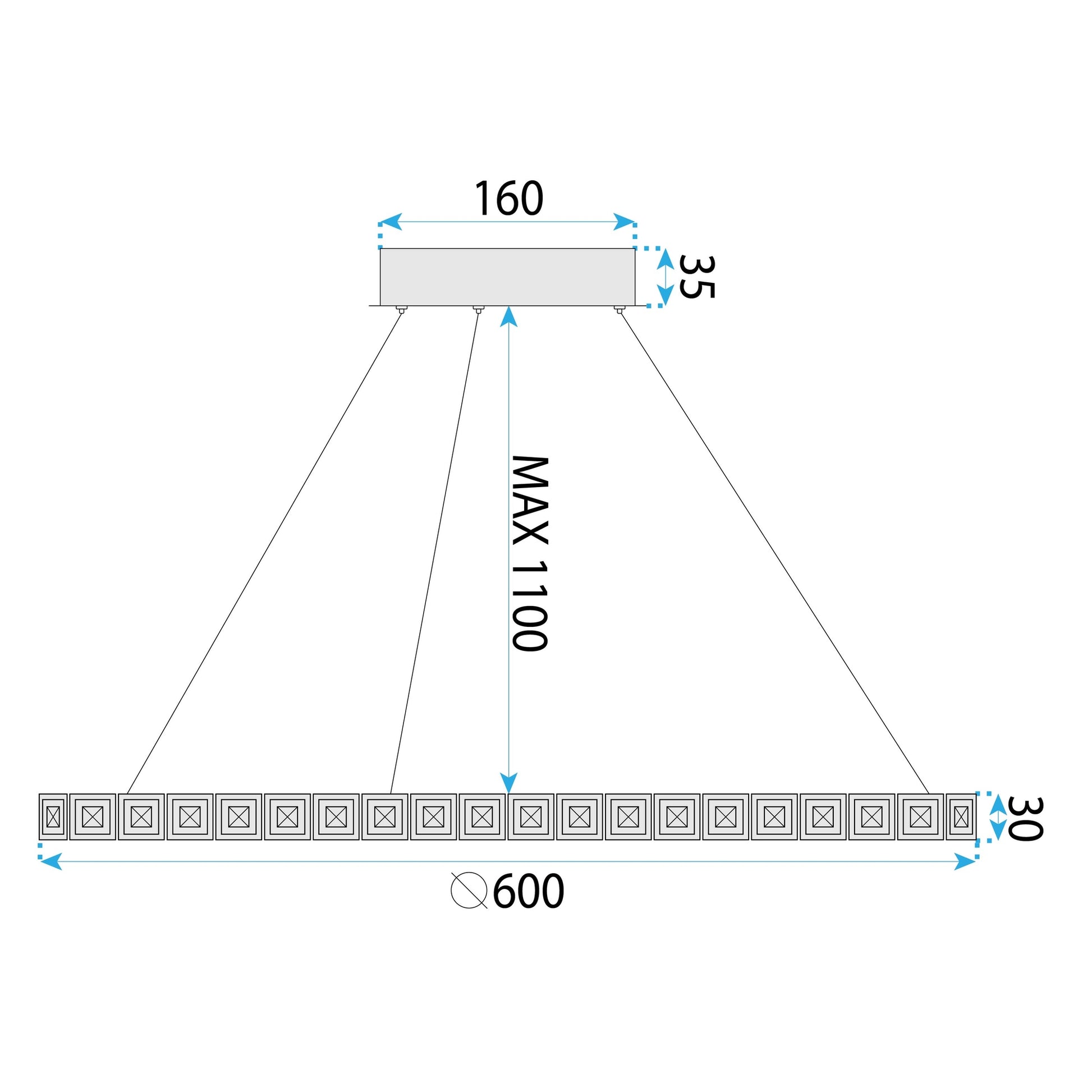 Lampa Led Ms010-cp 59cm Chrome  7