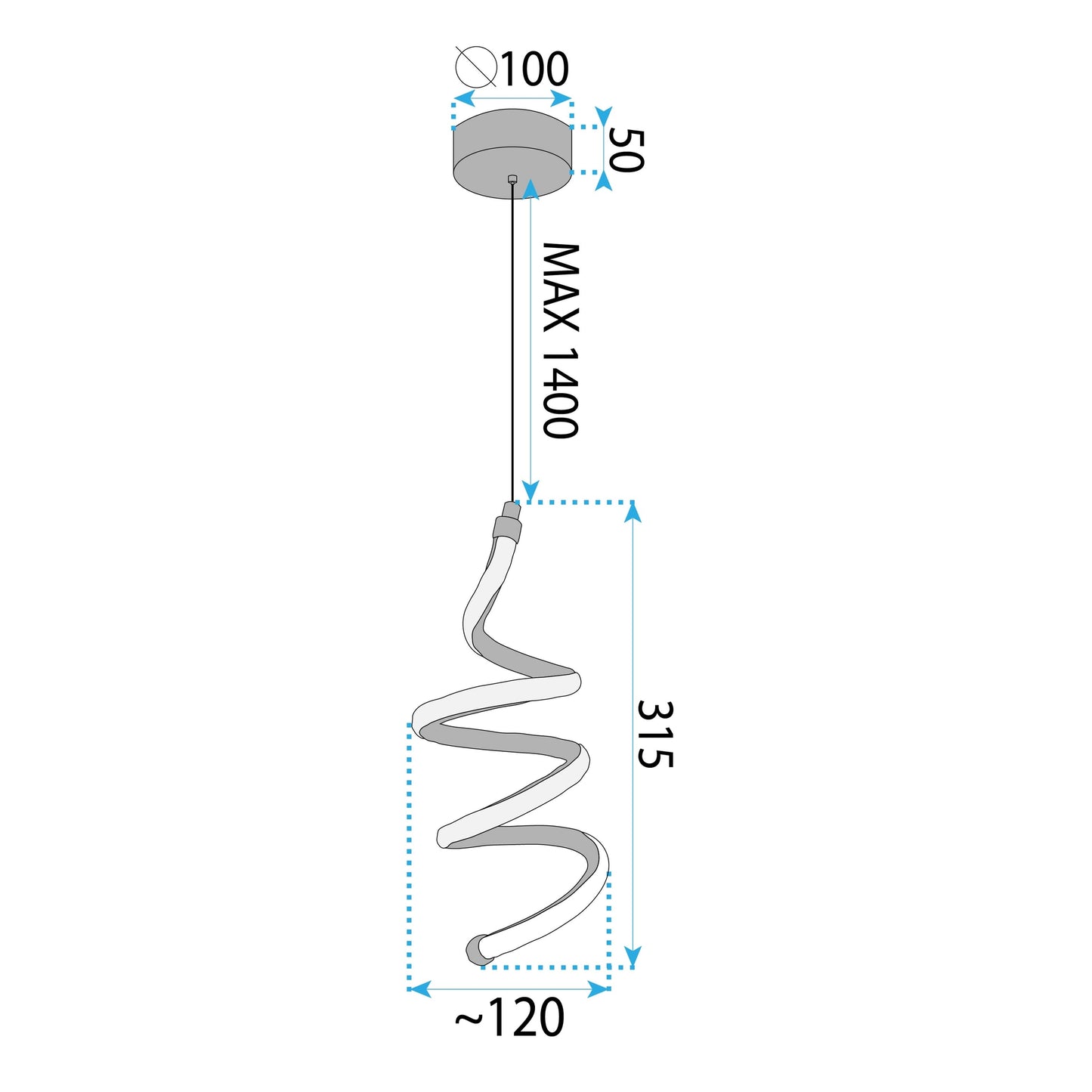 Lampă Suspendată De Tavan Led Lhj096-1cp Light Rose Gold  7