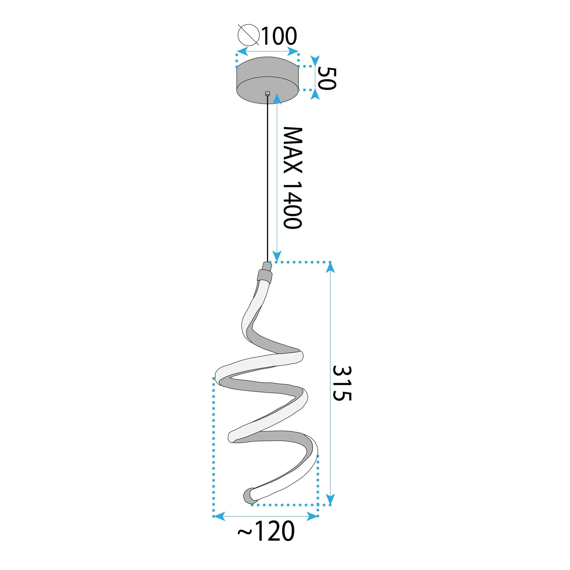 Lampă Suspendată De Tavan Led Lhj096-1cp Light Rose Gold  7