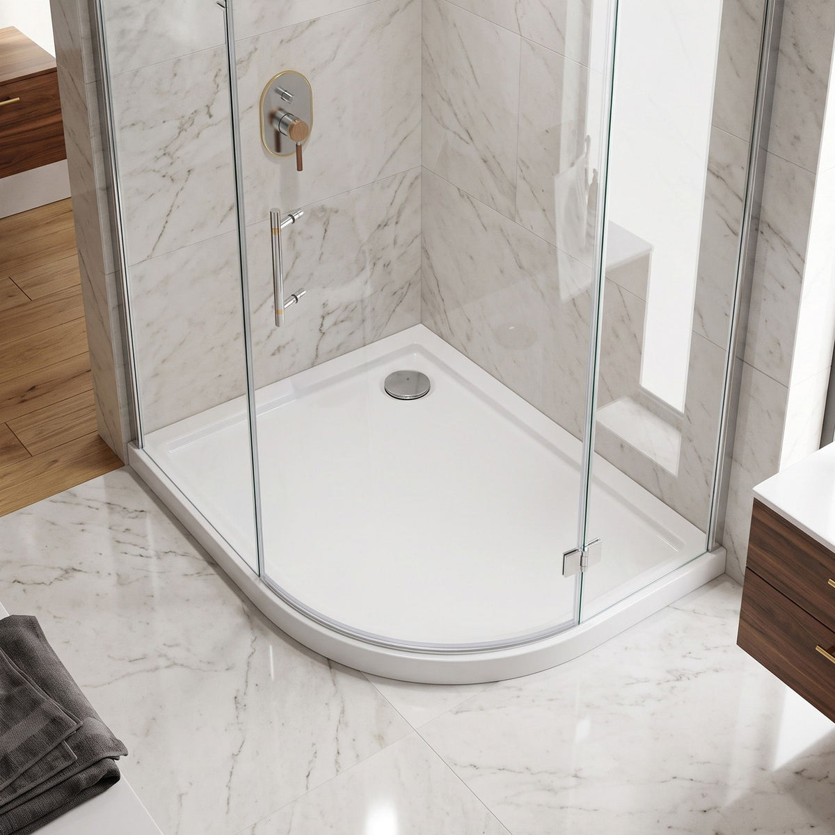 Cadita De Dus Rea Look White 80x100 Stanga 3