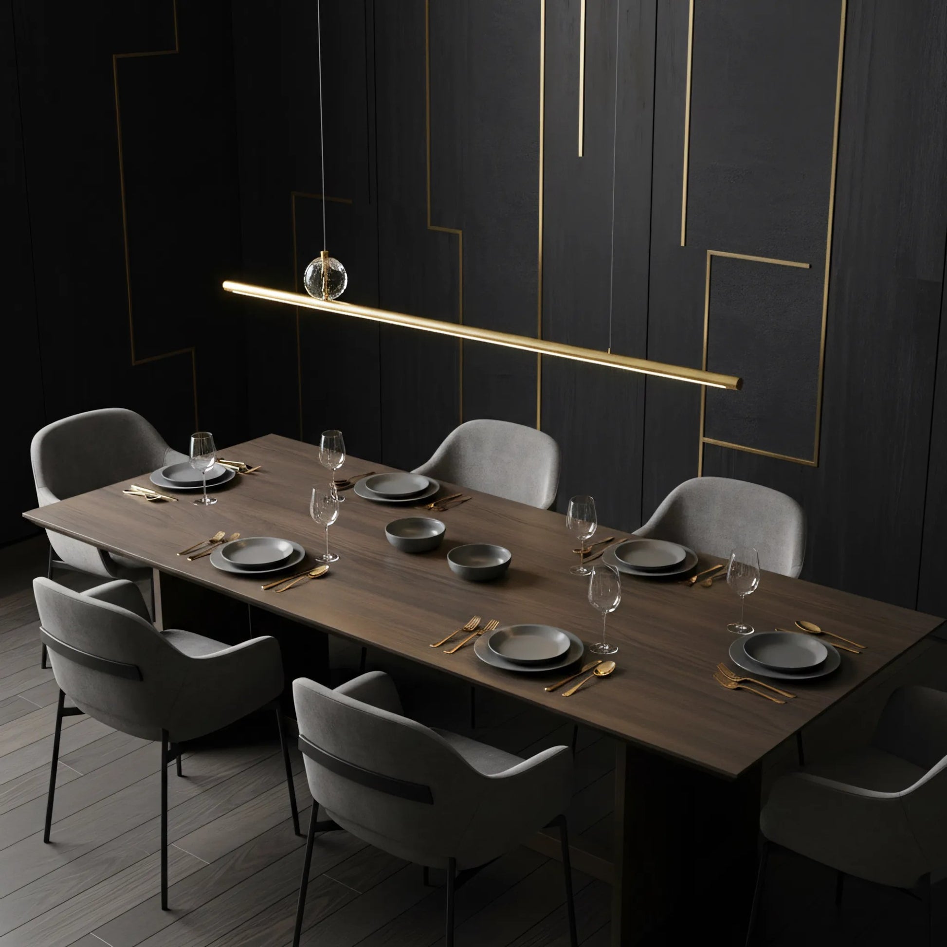 lampă suspendată LED APP1778-CP Brush Gold  7