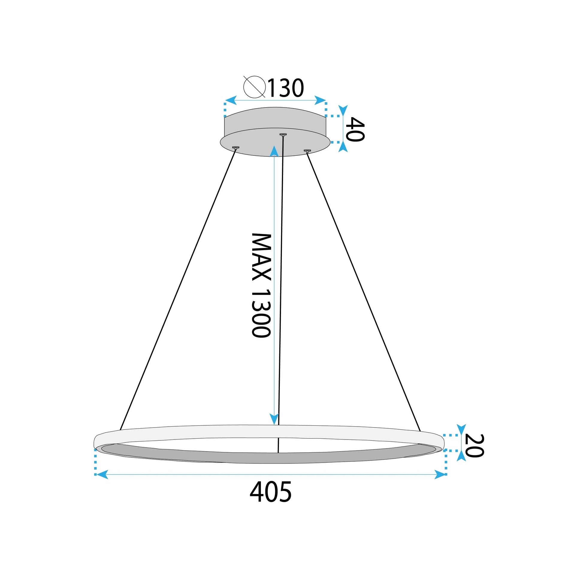Lampa LED LHJ011-CP 40cm BLACK  7