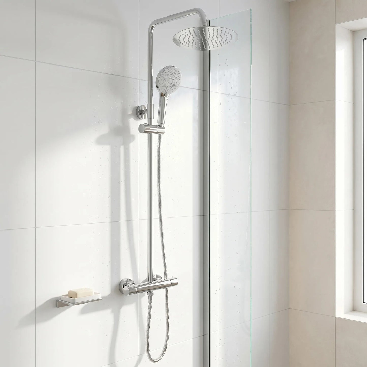 Set de duș fără pipă cu termostat Rea Lungo Chrome  7