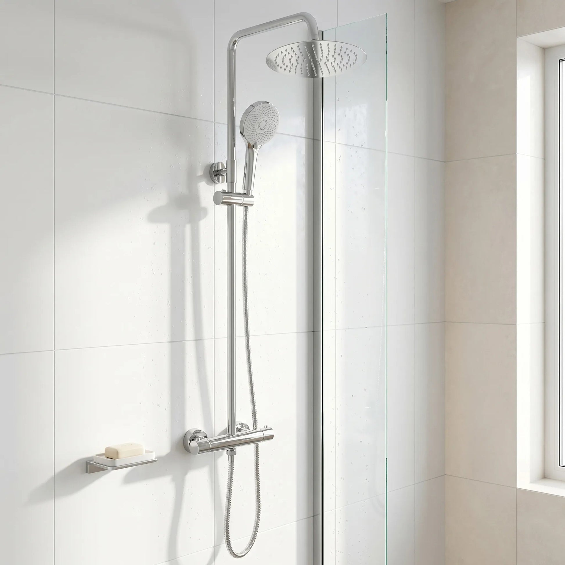 Set de duș fără pipă cu termostat Rea Lungo Chrome  7