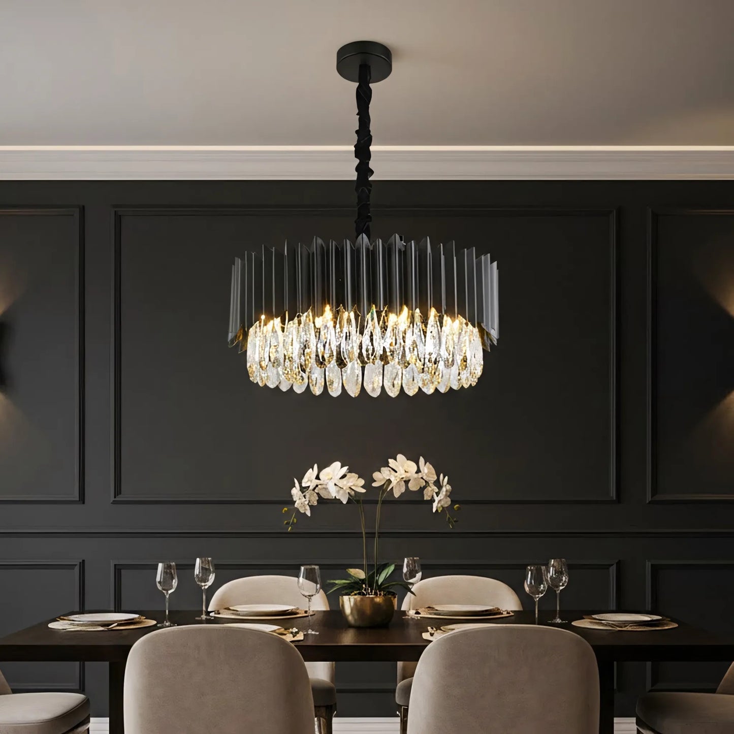lampă suspendată APP1657-8CP Black  7