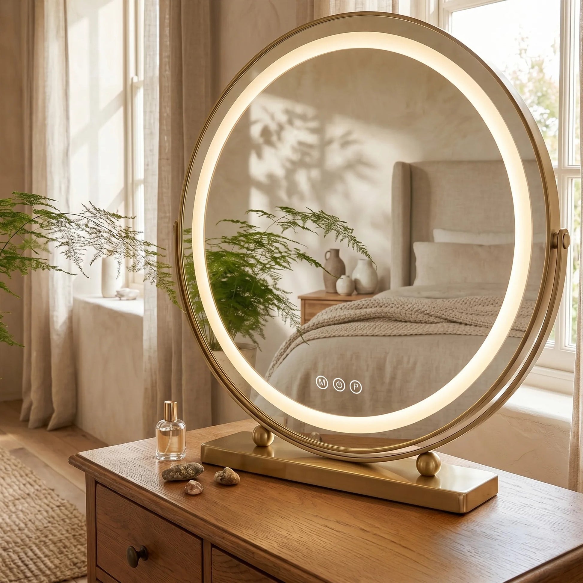Oglindă LED MAKE-UP L.Gold 50 cm  7
